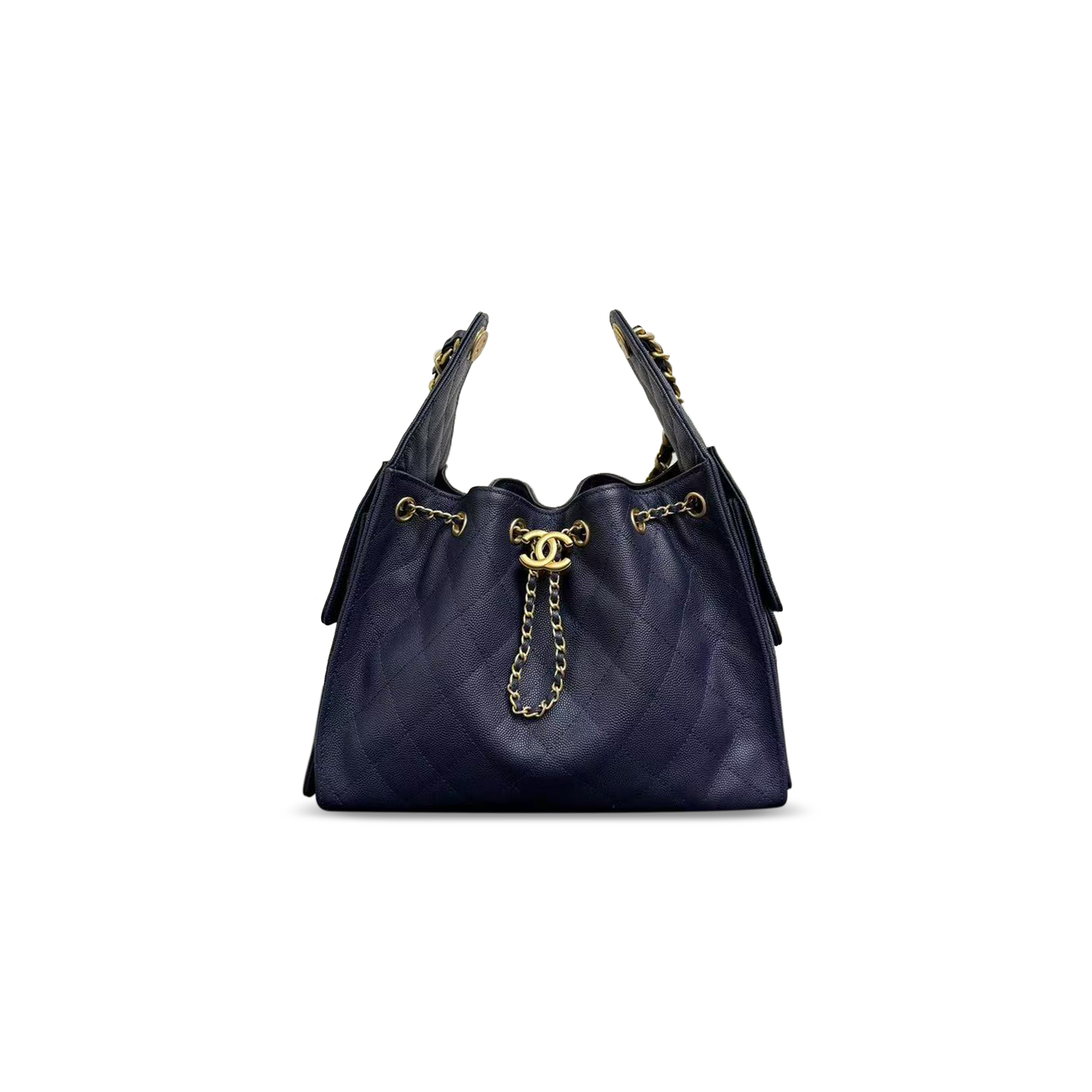 Ch*el 25 small handbag grained calfskin as5293 (30*26*14cm)